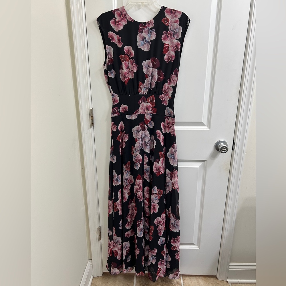 Fame and Partners High-Neck Floral-Print Sleeveless Maxi Dress with Split